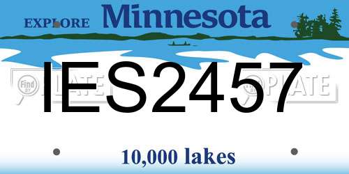 IES2457 Minnesota License Plate