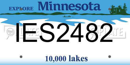 IES2482 Minnesota License Plate