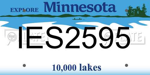 IES2595 Minnesota License Plate