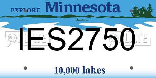 IES2750 Minnesota License Plate