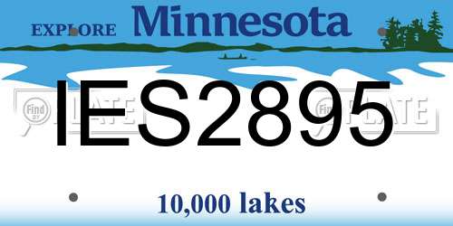 IES2895 Minnesota License Plate