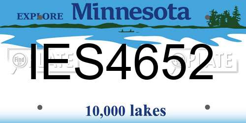 IES4652 Minnesota License Plate