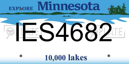 IES4682 Minnesota License Plate