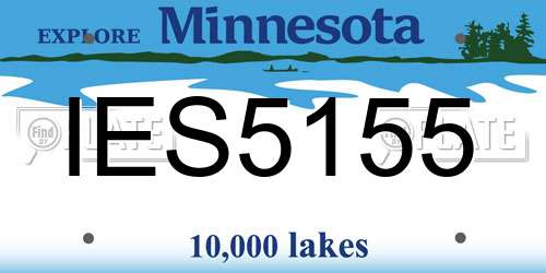 IES5155 Minnesota License Plate