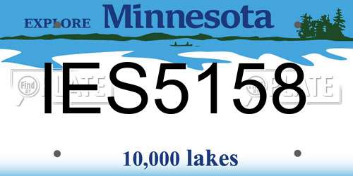 IES5158 Minnesota License Plate