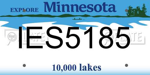 IES5185 Minnesota License Plate