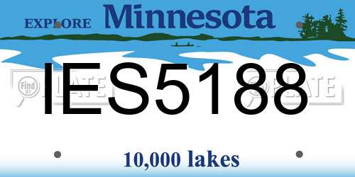 IES5188 Minnesota License Plate