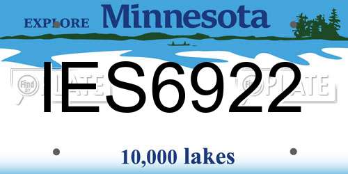 IES6922 Minnesota License Plate