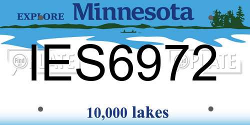 IES6972 Minnesota License Plate