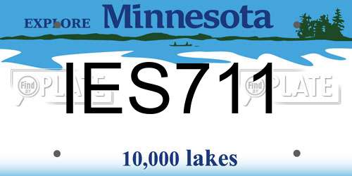 IES711 Minnesota License Plate