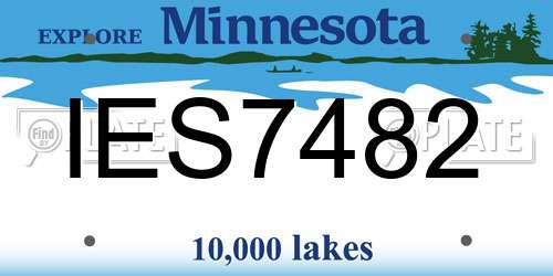 IES7482 Minnesota License Plate