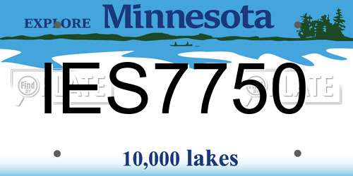 IES7750 Minnesota License Plate