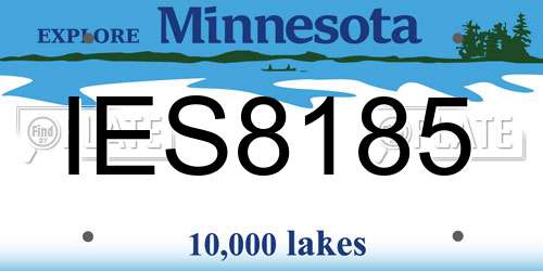 IES8185 Minnesota License Plate