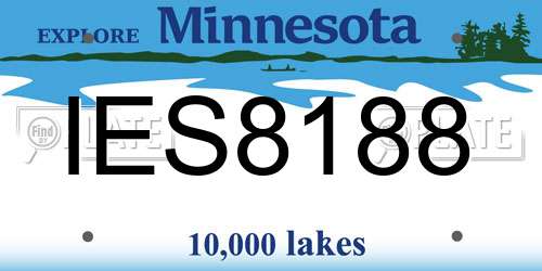 IES8188 Minnesota License Plate