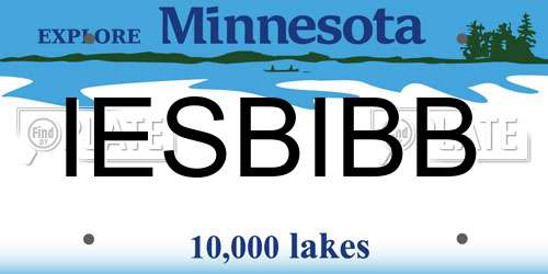 IESBIBB Minnesota License Plate