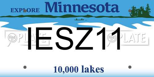 IESZ11 Minnesota License Plate