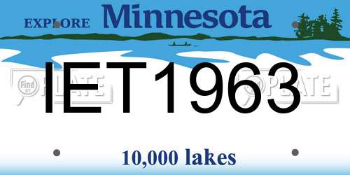 IET1963 Minnesota License Plate