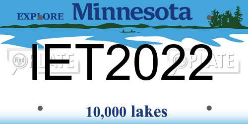 IET2022 Minnesota License Plate