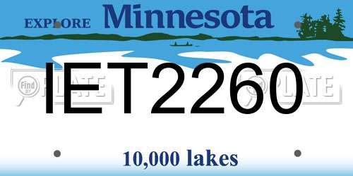 IET2260 Minnesota License Plate