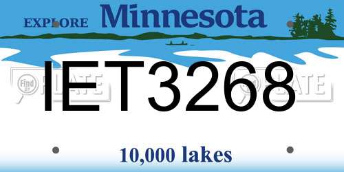 IET3268 Minnesota License Plate