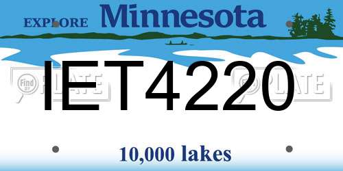 IET4220 Minnesota License Plate