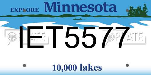 IET5577 Minnesota License Plate