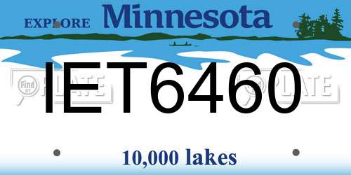 IET6460 Minnesota License Plate