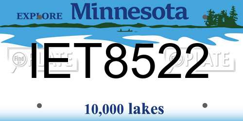 IET8522 Minnesota License Plate