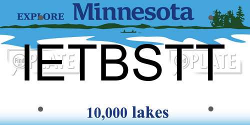 IETBSTT Minnesota License Plate