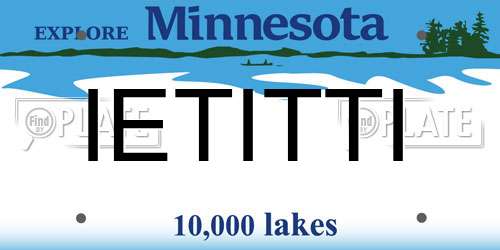 IETITTI Minnesota License Plate