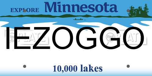IEZOGGO Minnesota License Plate