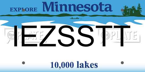 IEZSSTT Minnesota License Plate