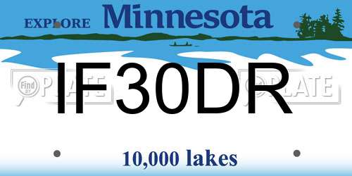 IF30DR Minnesota License Plate