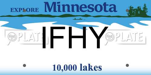 IFHY Minnesota License Plate