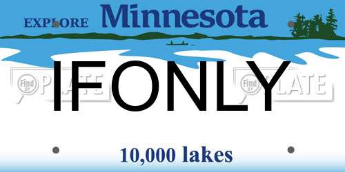 IFONLY Minnesota License Plate