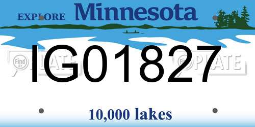 IG01827 Minnesota License Plate