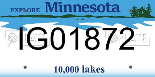 IG01872 Minnesota License Plate