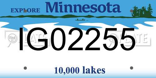 IG02255 Minnesota License Plate