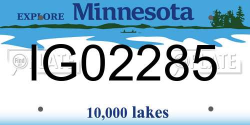 IG02285 Minnesota License Plate