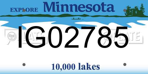 IG02785 Minnesota License Plate