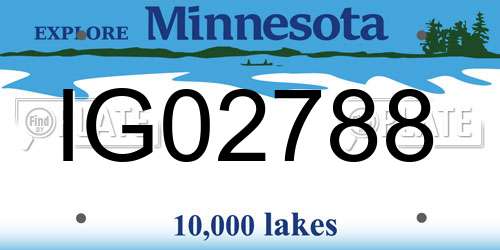 IG02788 Minnesota License Plate
