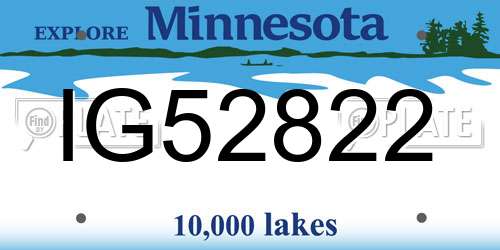 IG52822 Minnesota License Plate