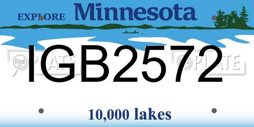 IGB2572 Minnesota License Plate