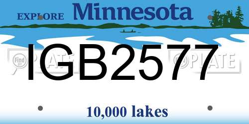 IGB2577 Minnesota License Plate