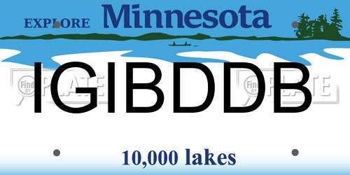 IGIBDDB Minnesota License Plate