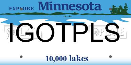 IGOTPLS Minnesota License Plate