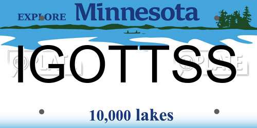 IGOTTSS Minnesota License Plate