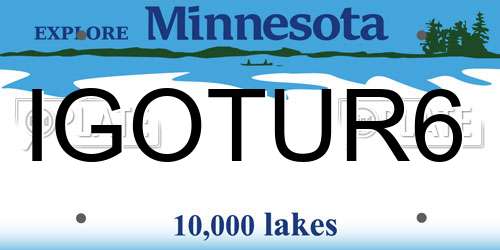 IGOTUR6 Minnesota License Plate