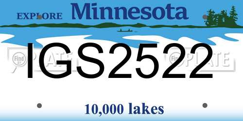 IGS2522 Minnesota License Plate