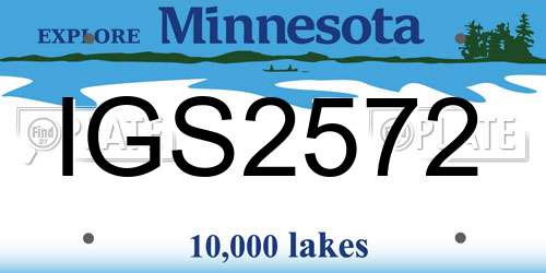 IGS2572 Minnesota License Plate